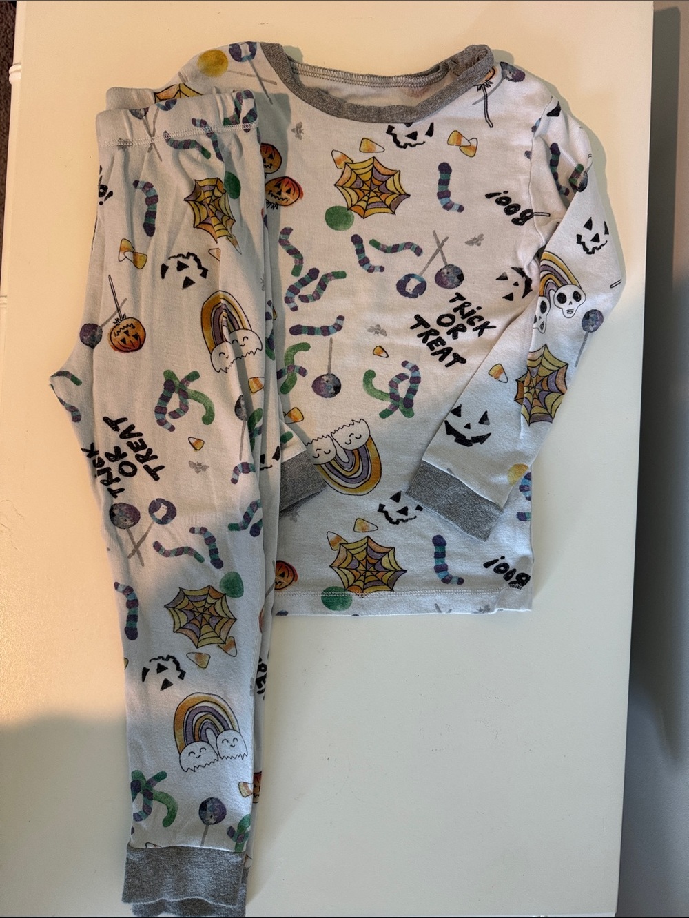 Burt’s Bees Kids Halloween Pajama Set - Ghosts, Spiders & Candy 3T